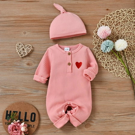 

Xinhuaya Newborn Baby Boys Girls Sweater Knitted Romper Bodysuit Jumpsuit Clothes Outfits with Warm Hat Set 9-12 Months
