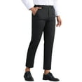 thumbnail image 5 of INSPIRE CHIC Business Dress Pant for Men's Zipper Closure Flat Front Formal Solid Color Straight Trousers, 5 of 6