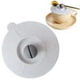 thumbnail image 2 of Silicone Cup Covers for Drinks, Silicone Lids for Cups, Anti-Dust Silicone Cup Lids with Spoon Holder for Coffee Tea Mug Glass Airtight Seal Lids, 1 Pcs, 5.51 Inches, 2 of 9