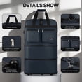 thumbnail image 4 of 36" Expandable Foldable Luggage Bag Suitcase with 5 Swivel Wheels Collapsible Rolling Travel Bag for Home Storage Moving,Blue - EX, 4 of 6