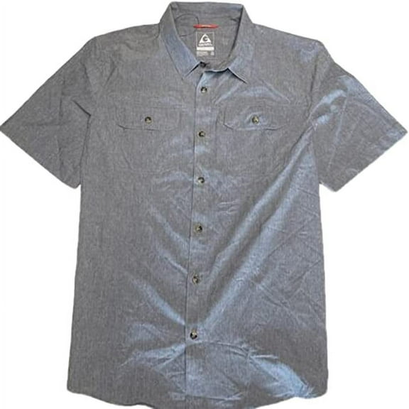 Gerry Men's Short Sleeve Quick Dry Tech Woven Shirt (Blue, Small)