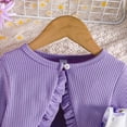 thumbnail image 6 of Tiijoy Girls Outfits Bow Floral Sleeveless Dress with Ruffle Cardigan Jacket, Sizes 2-8, 6 of 8
