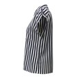 thumbnail image 4 of Blusa Simply Basic para Mujer, Bolsa en Pecho Cuello Estampado a Rayas Azul Talla G, 4 of 4