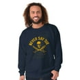 thumbnail image 5 of Never Say Die Pirate Skull Sword Sweatshirt for Men or Women Brisco Brands M, 5 of 6