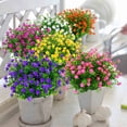 thumbnail image 6 of Morttic 24 Bundles Outdoor Artificial Flowers UV Resistant Fake Boxwood Plants, Faux Greenery for Indoor Outside Hanging Plants Garden Porch Window Box Home Wedding Farmhouse Decor (Mix Color), 6 of 8