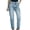 Blue, variant on Lilgiuy Ladies Spring And Autumn Denim Wide Leg Pants Ripped Shrink Jeans Fall Fashion for 2022 Spring Winter