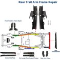 thumbnail image 5 of ELITEWILL Driver and Passneger Rear Trail Arm Frame Rust Repair Section Fit for 1997-2006 Jeep Wrangler TJ, 5 of 6