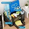 thumbnail image 2 of Organizador de escritorio Marbrasse Mesh con 2 cajones y 5 compartimentos, 2 of 7