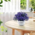 thumbnail image 3 of 1 Pcs Artificial Plants Faux Potted,Mini Artificial Plant With Planter Pot,Plastic Mini Faux Plants Potted,For Wedding Arrangement Home Decor Office Bathroom Dining Table Decorations,(C,4.72x4.33 in), 3 of 4
