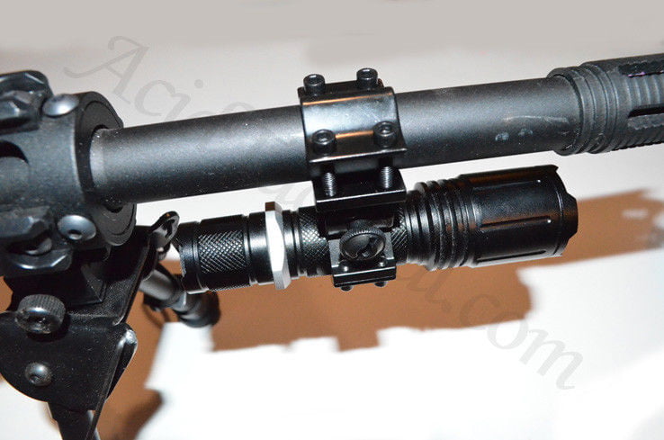 2pc Barrel Rifle Flashlight Laser Tube Mount Gun Adapter Rail Dual Clamp Wrench 