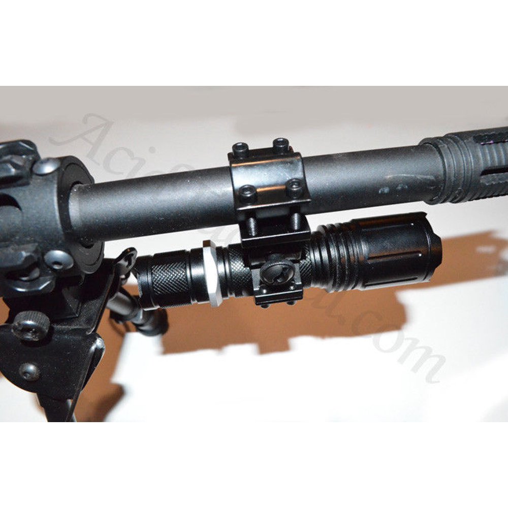 Shotgun Flashlight mount 2 Piece 1" Ring w Picatinny Base / Picatinny Clamp