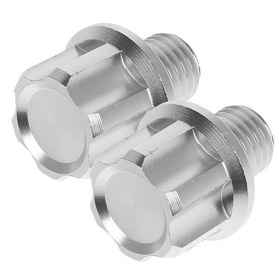 Homoyoyo 1Pair Rearview Mirror Screw Holder Silver Motorcycle Equipment Bracket