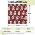 thumbnail image 2 of Pink Bichon Frise Square Fitted Tablecloth with Elastic Edge,Square Table Cover,Washable Elastic Table Cover for Home Kitchen Party Decor 34"x34", 2 of 6