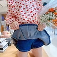 thumbnail image 4 of DHFJKG Denim A-Line Skirts For Girls Toddler Kids Casual Elastic Waist Pleated Mini Jean Skirts 1-7Y Summer Soft Skirt, 4 of 6