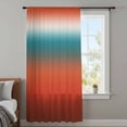 thumbnail image 4 of Red Teal Ombre Sheer Curtains 108 Inches Extra Long, Modern Gradient Abstract Art Light Filering Curtains, Privacy Drapes Simi Floor to Veiling Curtain for Living Room Bedroom Large Window Treatment, 4 of 9