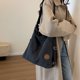 thumbnail image 2 of Bolso de hombro Unisex Versátil Vintage School Bag Student Casual Shoulder Bag Mochila (Negro), 2 of 8