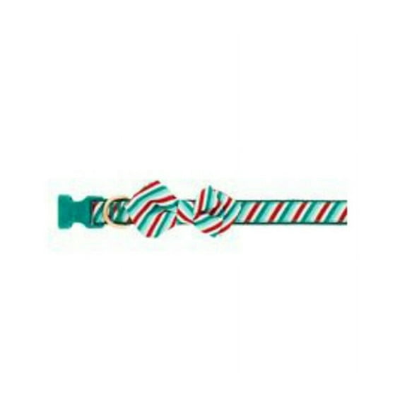 Merry & Bright Holiday Tie Adjustable Dog Collar Small