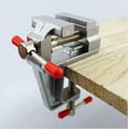 thumbnail image 7 of Aluminum Alloy Mini Table Bench Vise Miniature Clamp Mini Tool Gray 8.2x8.6x3.6cm, 7 of 7