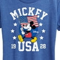 thumbnail image 3 of Disney - Mickey Waving Flag Usa - Women's Short Sleeve Graphic T-Shirt, 3 of 5