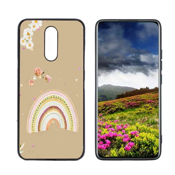 Boho-rainbow-10 Phone Case, Degined for LG K12 Plus Case Men Women, Flexible Silicone Shockproof Case for LG K12 Plus