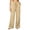 Khaki, variant on CHGBMOK Women's Pants High Waist Drawstring Wide Leg Pants Loose Casual Trousers with Side Pockets Solid Daily Versatile