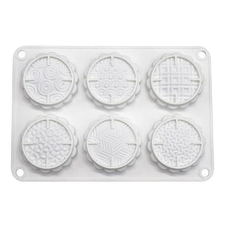 

Yoone Soap Mold 6 Cavities Anti-deform Lightweight DIY Decoration Silicone 3D Mooncake Mold Kitchen Supplies