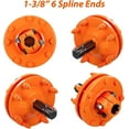 thumbnail image 5 of Yeshouse Heavy-Duty PTO Slip Clutch, 1 3/8" 6-Spline PTO Friction Clutch, Steel Tractor Slip Clutch with Adjustable Torque & Replaceable Plates, Orange, 5 of 6