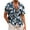 Blue/Lily, variant on SOMER Men's Hawaiian Shirts Short Sleeve Casual Button Down Beach Shirt