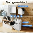 2-Tier Rolling Laundry Basket, 3 Compartments Laundry Hamper with ...
