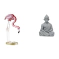 thumbnail image 1 of Estatua De Buda De Resina Con Forma De Flamenco, Escultura De Pájaro, Mono, Arte Moderno, Figura De Jardín, Budista, Coleccionable Para Decoración Del Hogar, Patio, Estanque, Parterre De, 1 of 8