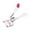 White & Red, variant on opvise Eyelash Curler Curl Super Wide-angle Curvature Peach Heart Fan Shape Eyelash Lifter with Comb Make Up Supply