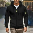 thumbnail image 2 of Tactical Hoodies for Men Casual Long Sleeve Pullover Hooded Sweatshirt Fall Winter Athletic Black XL, 2 of 7