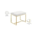 thumbnail image 2 of Meridian Furniture Monroe Gold Ottoman / Stool, 2 of 3