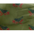thumbnail image 4 of oneOone Georgette Viscose Fabric Branch & Bird Block Printed Fabric 1 Yard 42 Inch Wide, 4 of 4