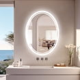 thumbnail image 5 of LUVODI Anti Fog LED Bathroom Mirror Contemporary Oval Dimmable Shatterproof Makeup Mirror 24x32 in, 5 of 13