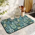 thumbnail image 3 of 2 Pack Washable Rubber Multicolored Flower Leaves Dish Drying Mats for Kitchen Counter Home Large Coffee Bar Pad Accessories and Decor for Utensils Stemware (2pcs 19.5''x12''), 3 of 6