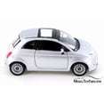 thumbnail image 2 of Fiat 500, Silver - Kinsmart 5345D - 1/28 Scale Diecast Model Toy Car (Brand New but NO BOX), 2 of 3