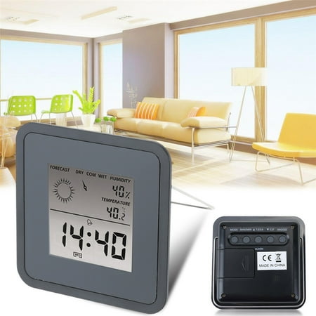 - Wireless Weather Station, TS-S66 Indoor Outdoor Thermometer Color Home Alarm Clock with Temperature and Humidity Monitor, Large Display Digital Tabletop Hygrometer Outdoor Sensor