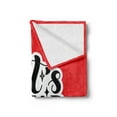 thumbnail image 2 of Book Soft Flannel Fleece Throw Blanket, Lets Read Inspirational and Words Print on Vibrant Red Background, Cozy Plush for Indoor and Outdoor Use, 50" x 60", Red Black White, by Ambesonne, 2 of 5