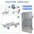 thumbnail image 2 of Wedyvko  Dolly Cart | Folding 2000 Pound Capacity 360 Degree Swivel Wheels | 35*22.8*33 in | Silver, 2 of 7