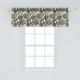 thumbnail image 2 of Ambesonne Banana Leaf Valance Pack of 2, Modern Aloha Style, 54"X18", Charcoal Grey and Khaki, 2 of 2