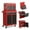 Red&Black, variant on Aukfa Tool Box, 2-in-1 Rolling Tool Chest & Cabinet on Wheels for Garage Workshop, 5-Drawer, Orange