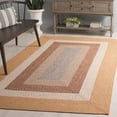 thumbnail image 3 of SAFAVIEH Braided Kent Geometric Machine Washable Reversible Area Rug, Brown/Light Brown, 2' x 3', 3 of 18