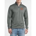 thumbnail image 4 of Sam Houston State Bearkats Reebok Mens Dark Gray Textured Qtr Zip Pullover, 4 of 5