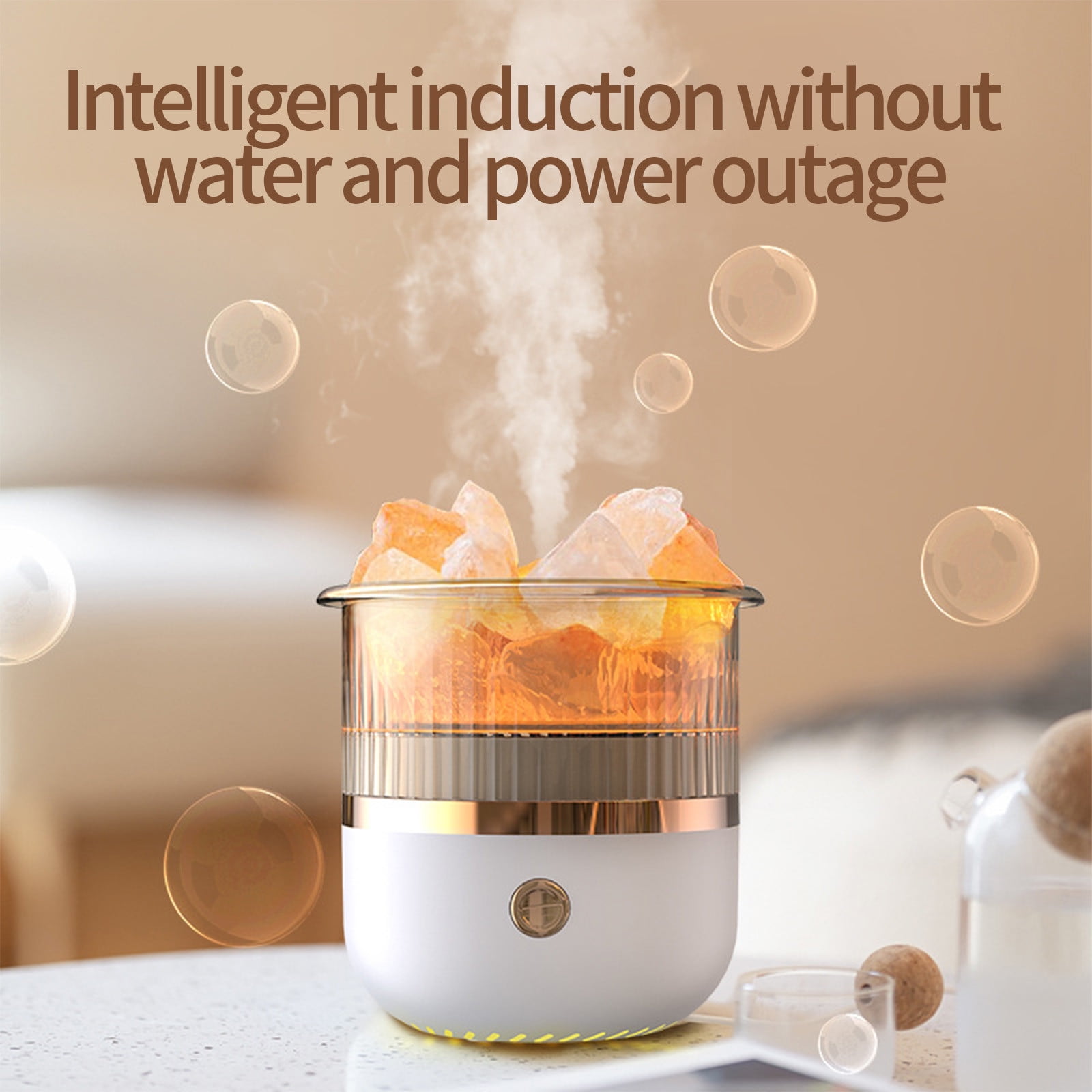 Dengmore Portable Humidifier Crystal Humidifier USB Essential Oil Diffuser With LED Light Small Humidifier For Home And Office for Bedroom Home Office Car Living Room