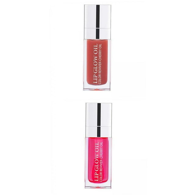 2Pc Labios Aceite Nutritivo Plumping Labios Aceite Hidratante brillo de labios Cereza de cerezo Yuyangstore Aceite de labios