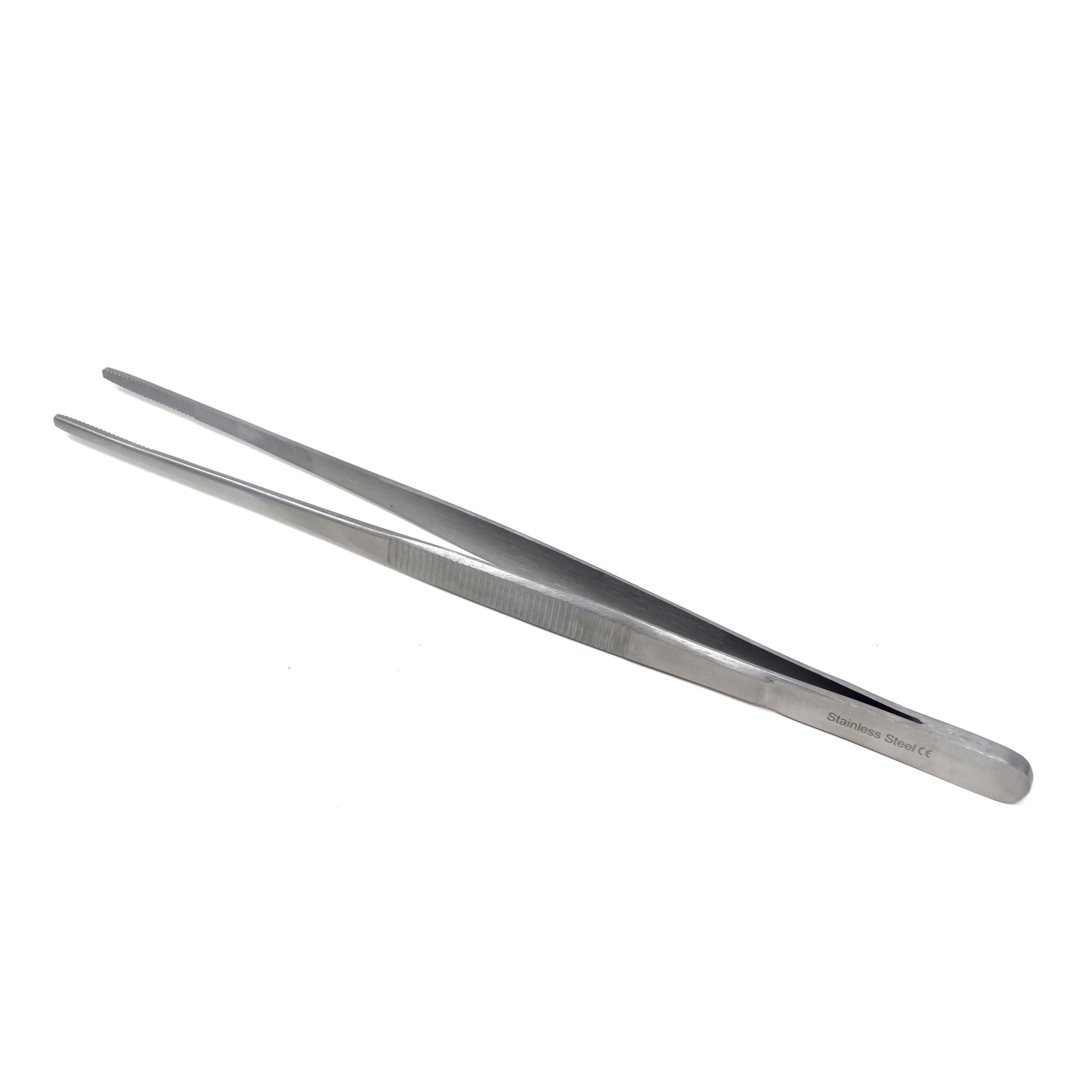 20 Long Tweezers Aquarium Maintenance & Reptile Feeding Stainless Steel Tongs with Serrated Tips