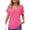 C-Rose Red, variant on UVN Womens Summer Tops Short Sleeve V Neck Blouses Ladies Casual Waffle Knit Trendy Tunic Shirts