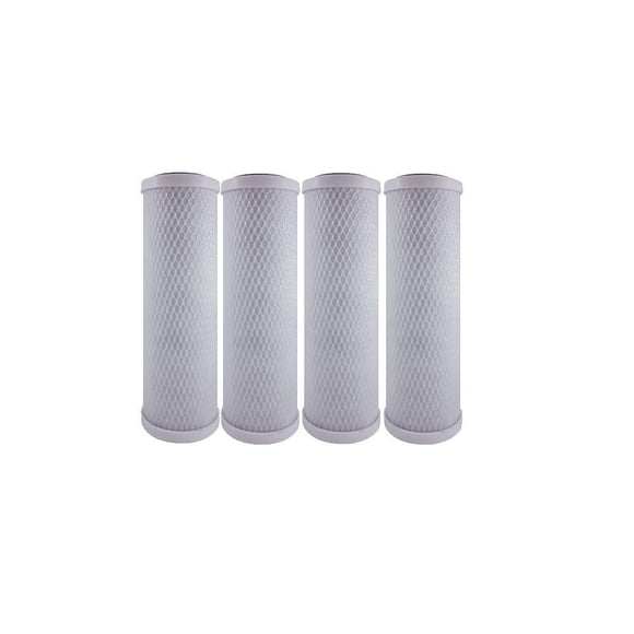 4-Pack Replacement WaterPur CCI-10-CLW Activated Carbon Block Filter | Universal 10 inch Filter for WaterPur Clear Water Filter Housing