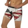 thumbnail image 3 of Cauagu American Flag Butterfly Wall Print Men's Boxer Briefs, Funny & Cute Underwear Elastic Waistband Briefs Ideal Gift for Men,1-Pack, 3 of 7